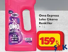 OMO EXPRESS SIVI DETERJAN LEKE ÇIKARICI RENKLİLER 1 L fiyat ve kampanya bilgisi